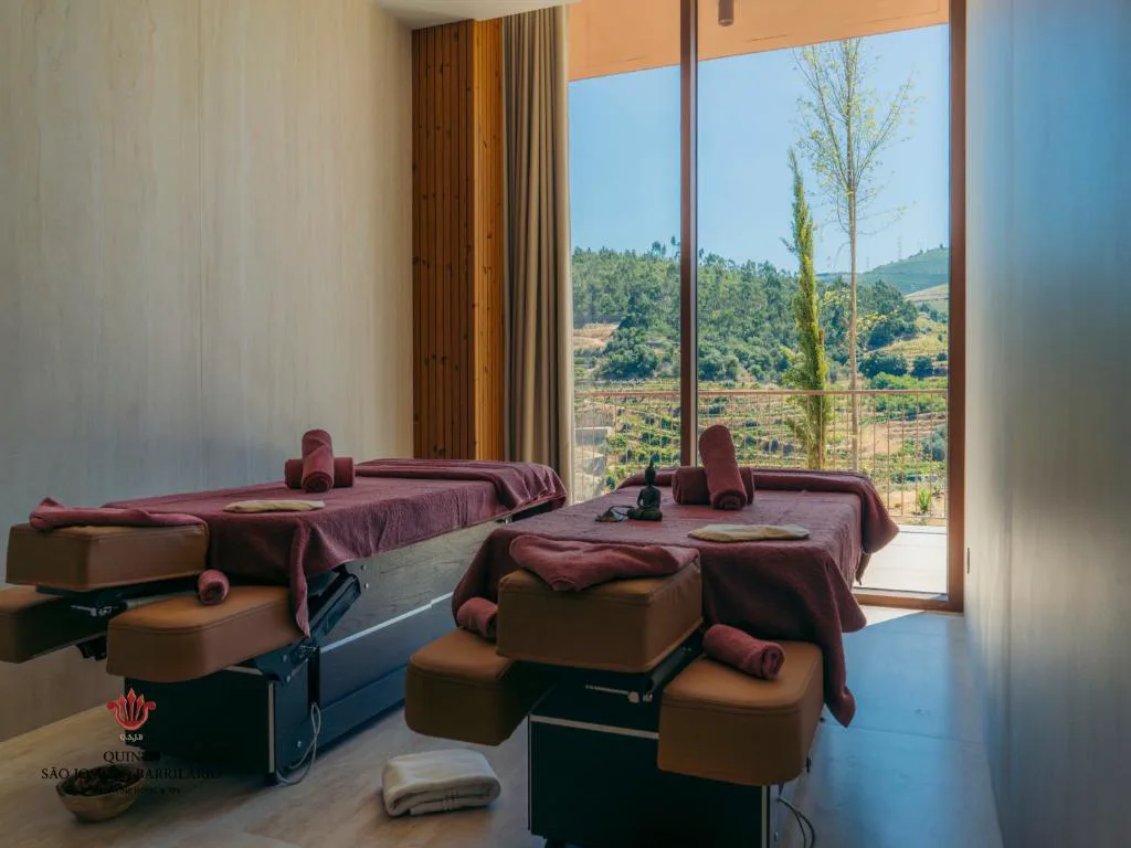 Sala de masajes del spa con vistas a los viñedos, Barrilario Douro Wine Hotel