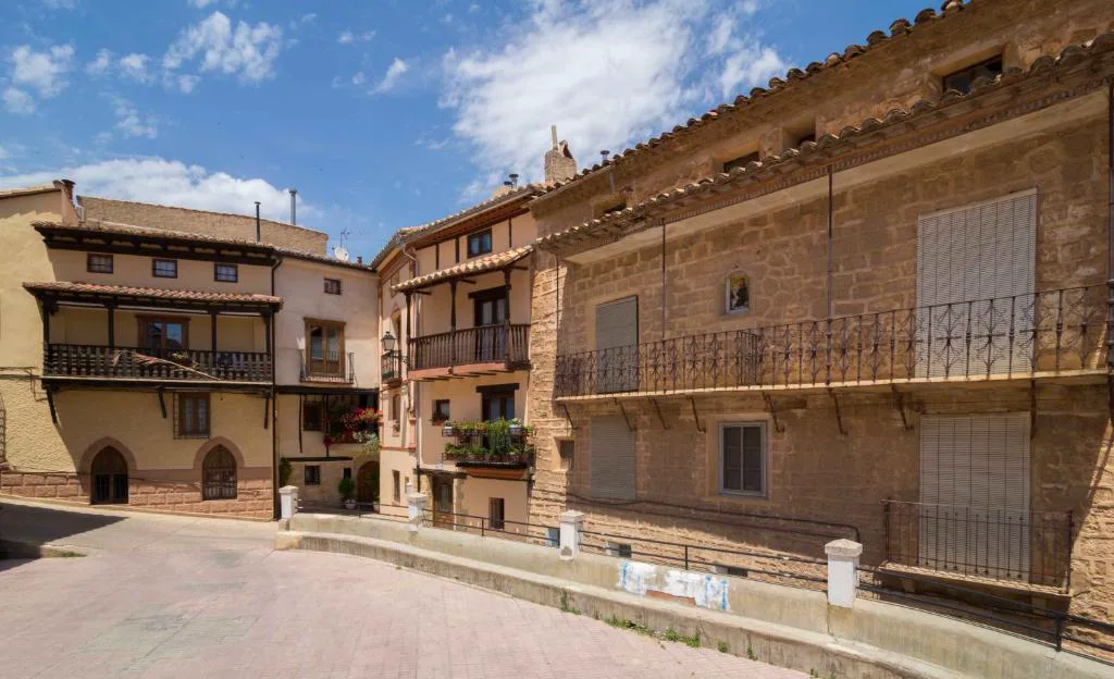 Fachada de piedra de la casa