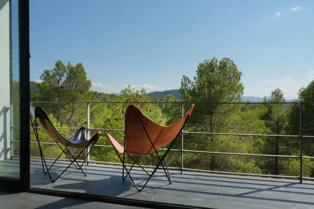 Terraza con hamaca y vistas al valle