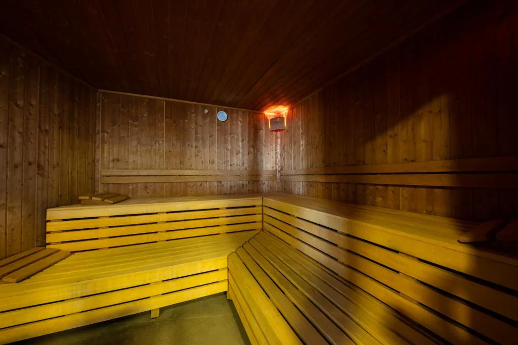 Sauna de madera del centro de talasoterapia, Hotel Thalasso Cantabrico Las Sirenas